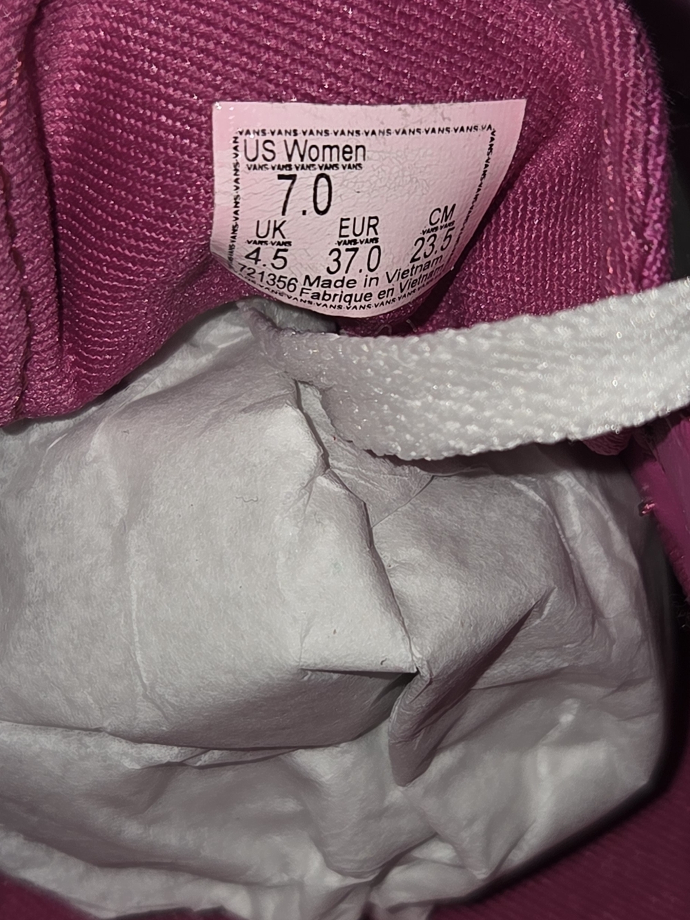 Vans Women's Dark Pink Suede Old Skool Sneakers Sz 7 - Picture 3 of 3